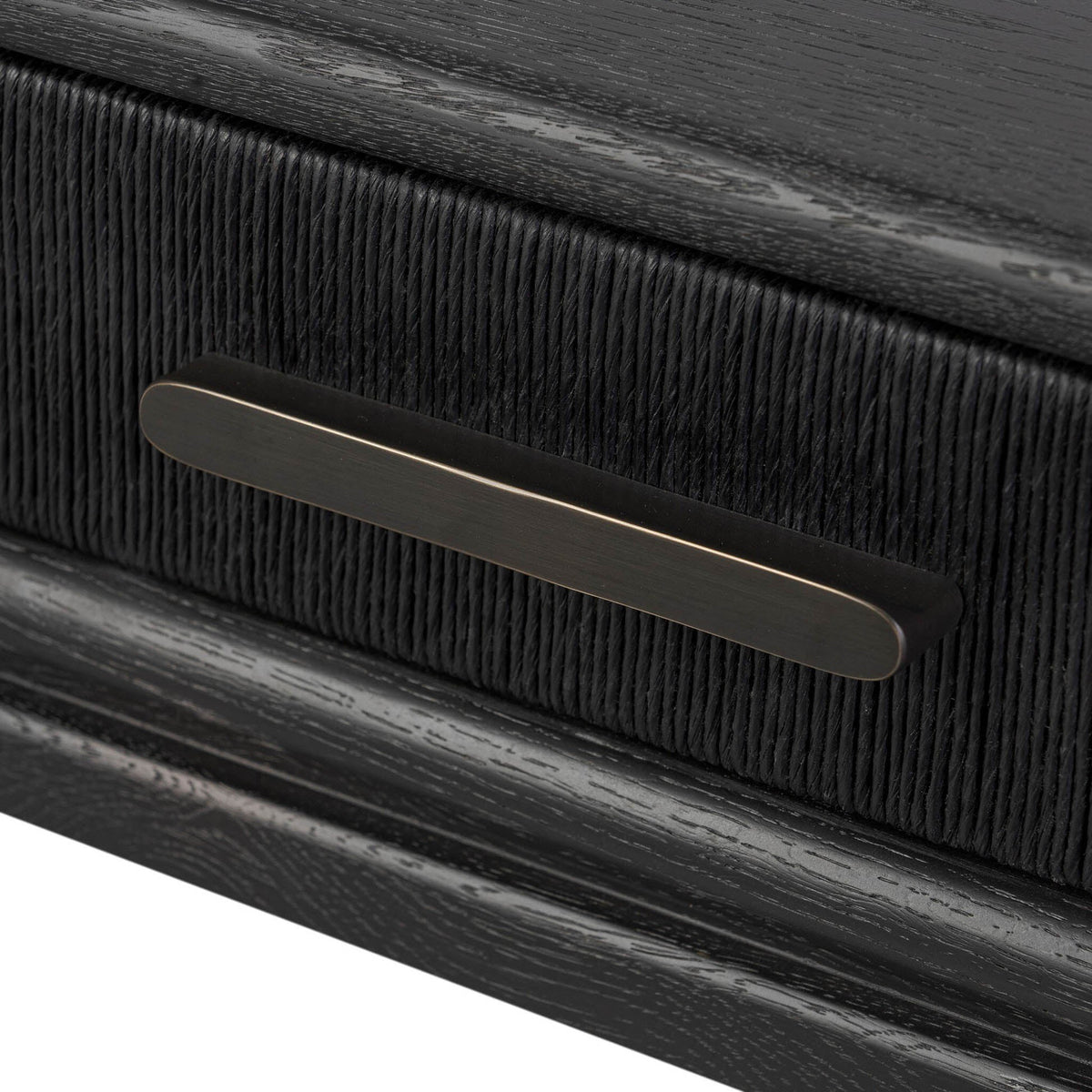 Rosenell Console Table - Black Oak Solid
