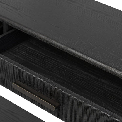 Rosenell Console Table - Black Oak Solid