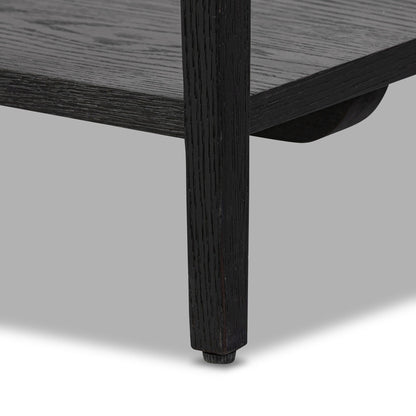 Rosenell Console Table - Black Oak Solid