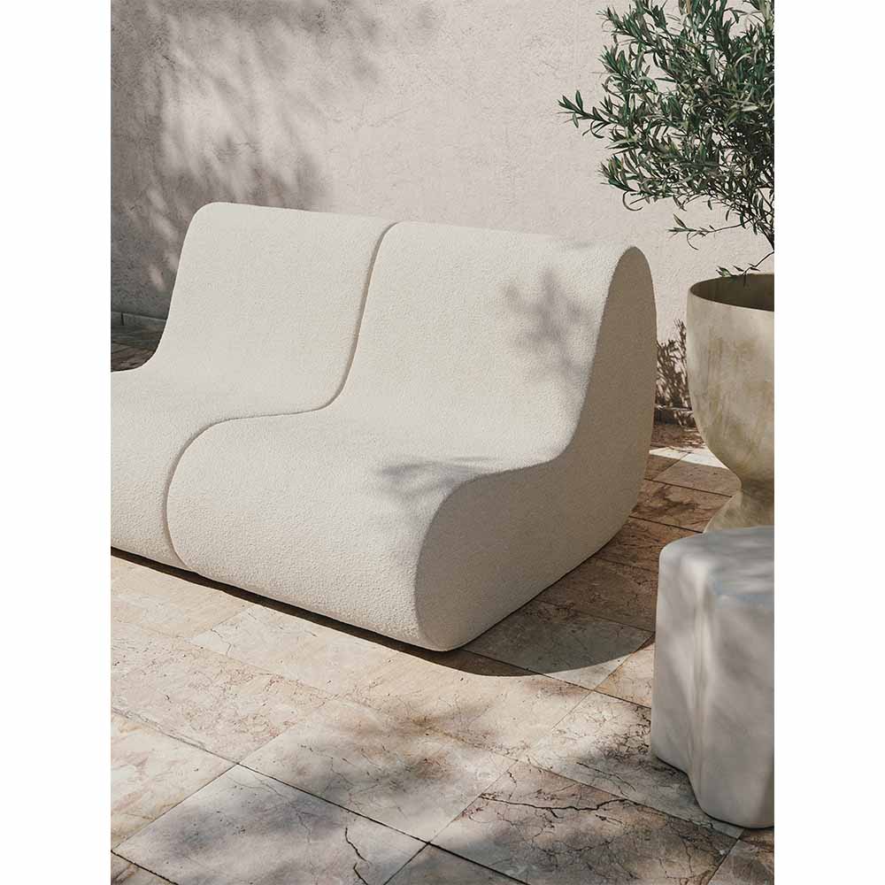 Rouli Outdoor Modular Sofa - Center Module, Off-White