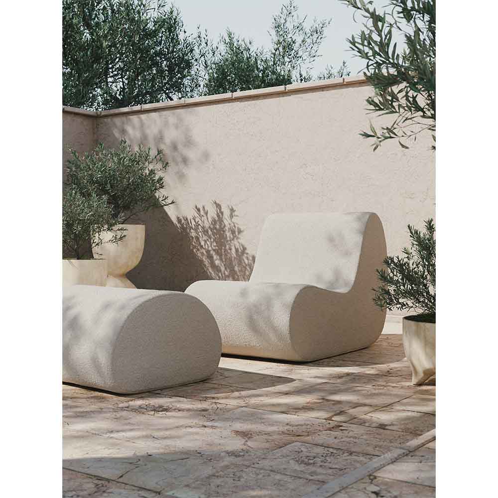 Rouli Outdoor Modular Sofa - Pouf, Off-White