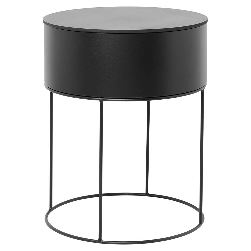 Round Plant Box - Black