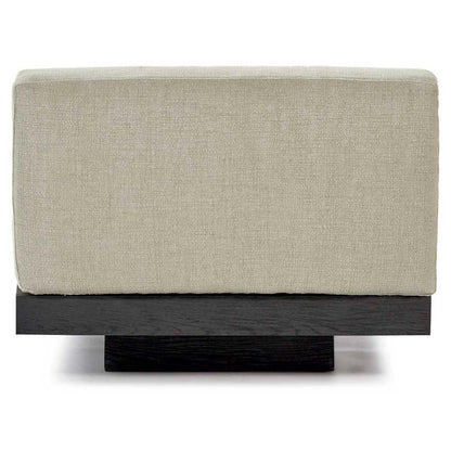 Rudolph 1 Seater Bench - Sand Cushions, Black Oak Base