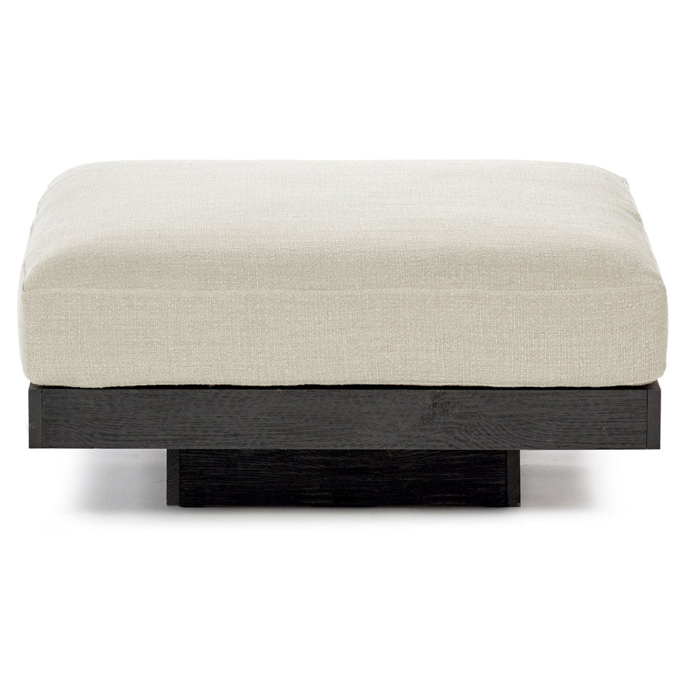 Rudolph Ottoman - Beige Cushions, Black Oak Base