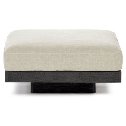 Rudolph Ottoman - Beige Cushions, Black Oak Base
