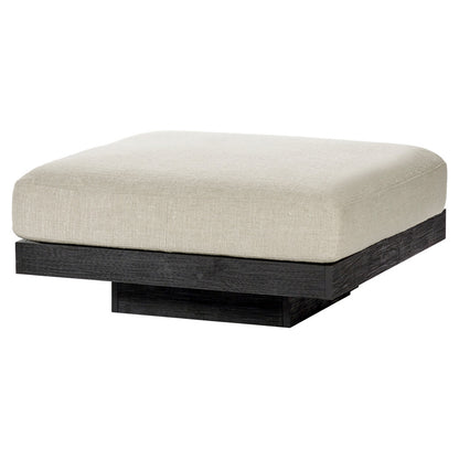 Rudolph Ottoman - Bone Cushions, Black Oak Base