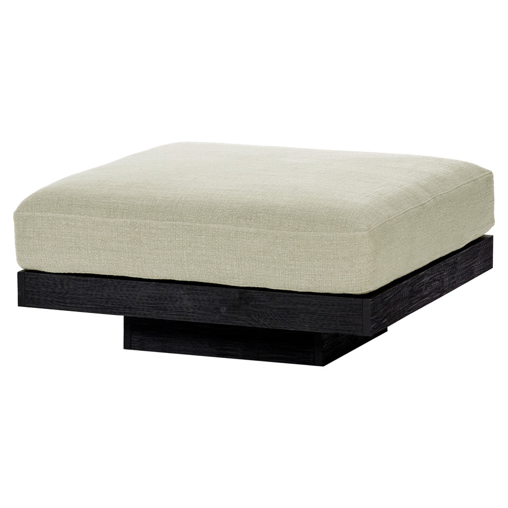 Rudolph Ottoman - Sand Cushions, Black Oak Base