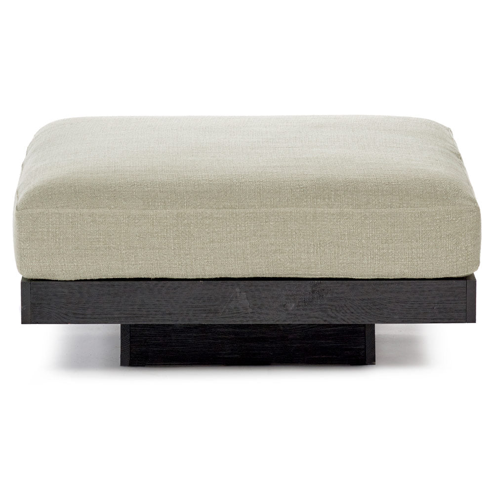 Rudolph Ottoman - Sand Cushions, Black Oak Base