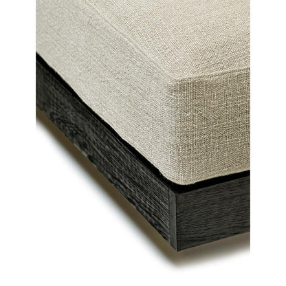 Rudolph Ottoman - Sand Cushions, Black Oak Base
