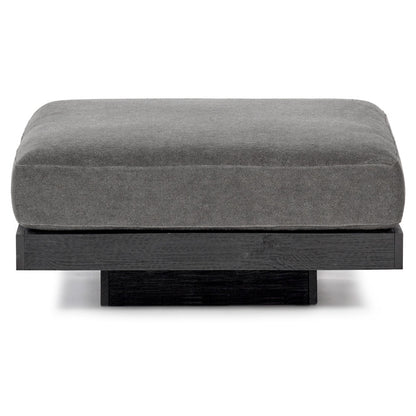 Rudolph Ottoman - Smoke Cushions, Black Oak Base