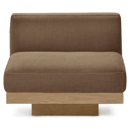 Rudolph Outdoor 1 Seater Bench - Camel Cushions, Teak Base