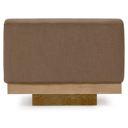 Rudolph Outdoor 1 Seater Bench - Camel Cushions, Teak Base