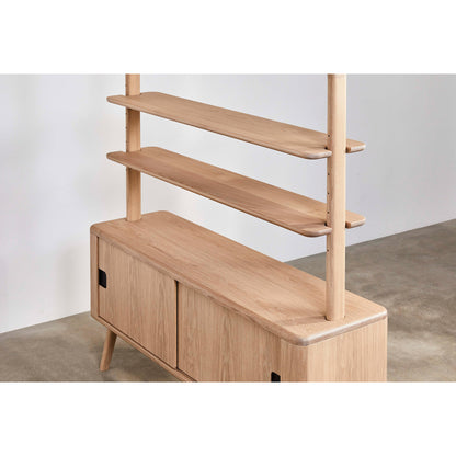 Sage Credenza With Shelves - Oak