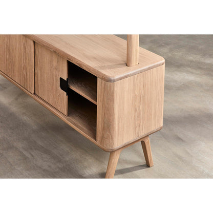 Sage Credenza With Shelves - Oak