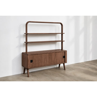 Sage Credenza With Shelves - Walnut