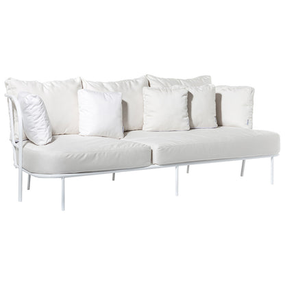 Salto Outdoor Sofa - Grayish White Cushions, Light Gray Frame