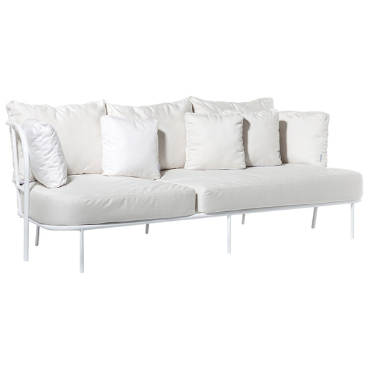 Salto Outdoor Sofa - Grayish White Cushions, Light Gray Frame