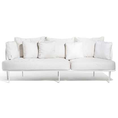 Salto Outdoor Sofa - Grayish White Cushions, Light Gray Frame