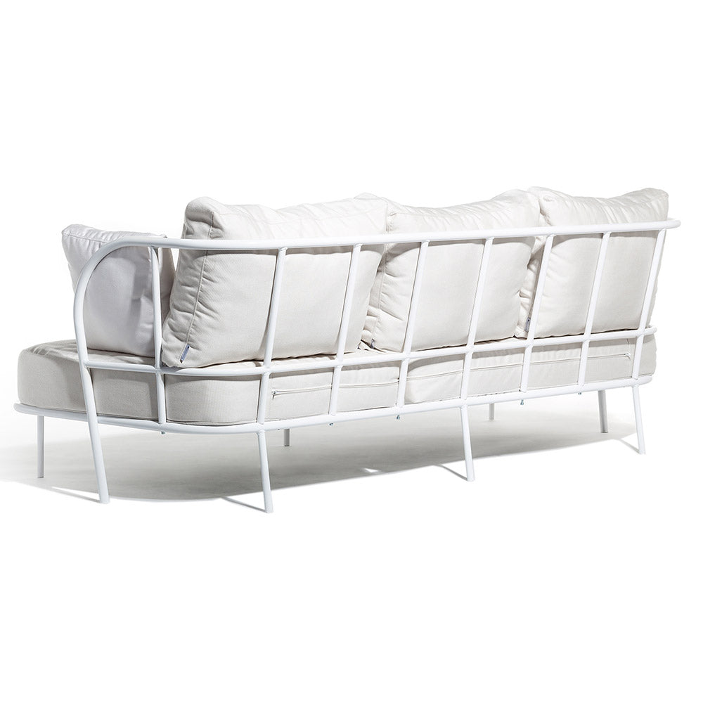 Salto Outdoor Sofa - Grayish White Cushions, Light Gray Frame
