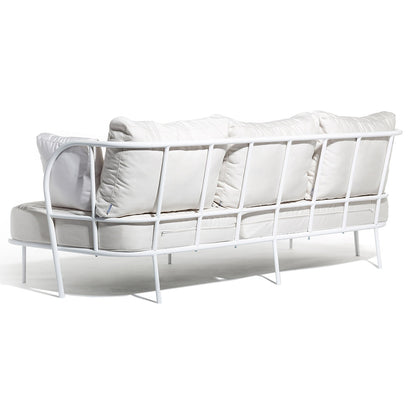 Salto Outdoor Sofa - Grayish White Cushions, Light Gray Frame