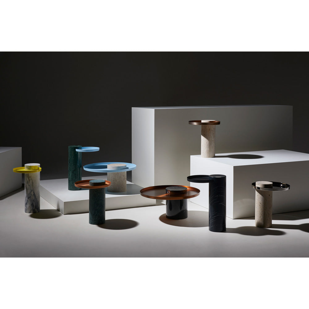 Salute Low Coffee Table - Polished Steel