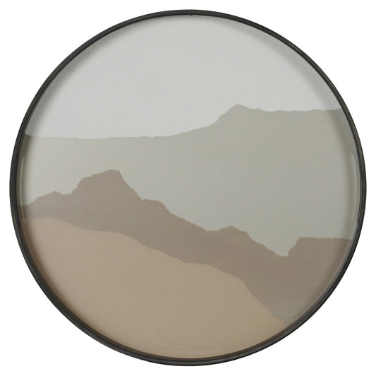 Sand Wabi Sabi Round Glass Tray