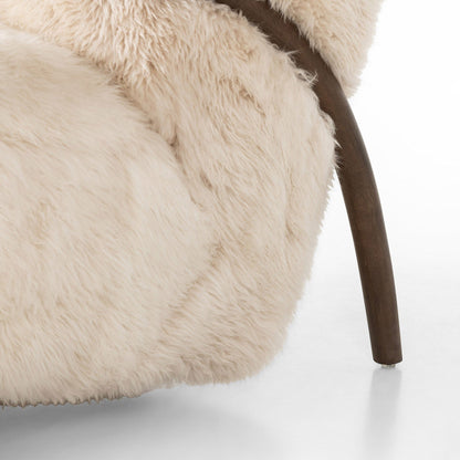 Sandro Chair - Champagne Mongolian Fur