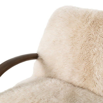 Sandro Chair - Champagne Mongolian Fur