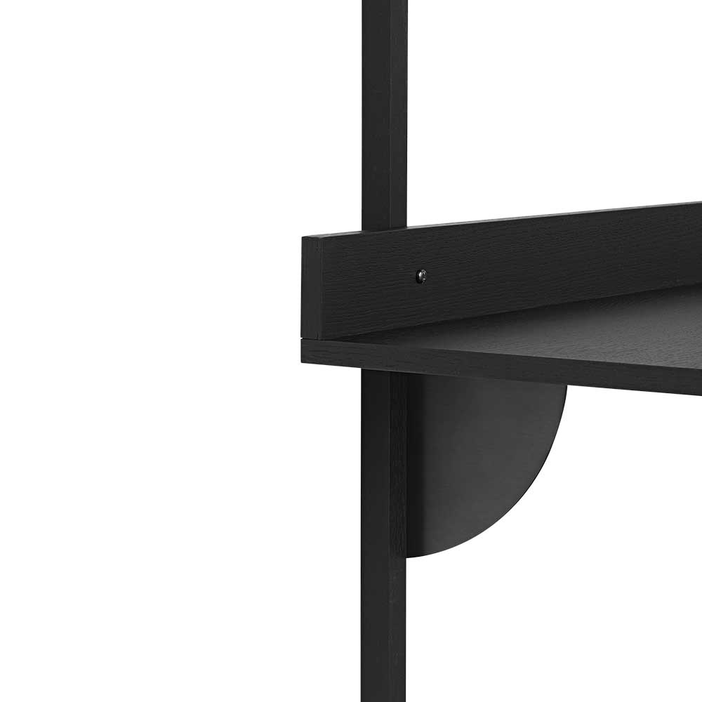 Sector Desk - Black Ash, Black Brass