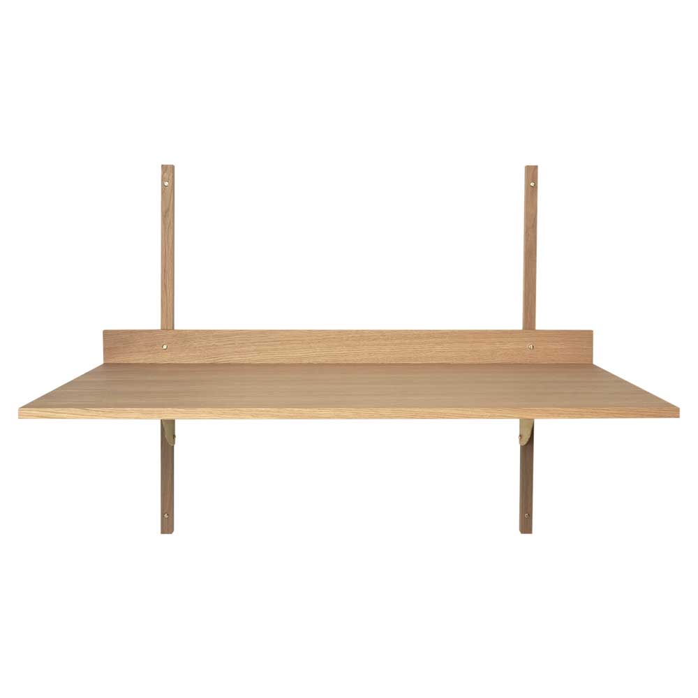 Sector Desk - Oak, Brass