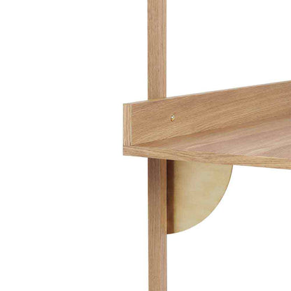 Sector Desk - Oak, Brass