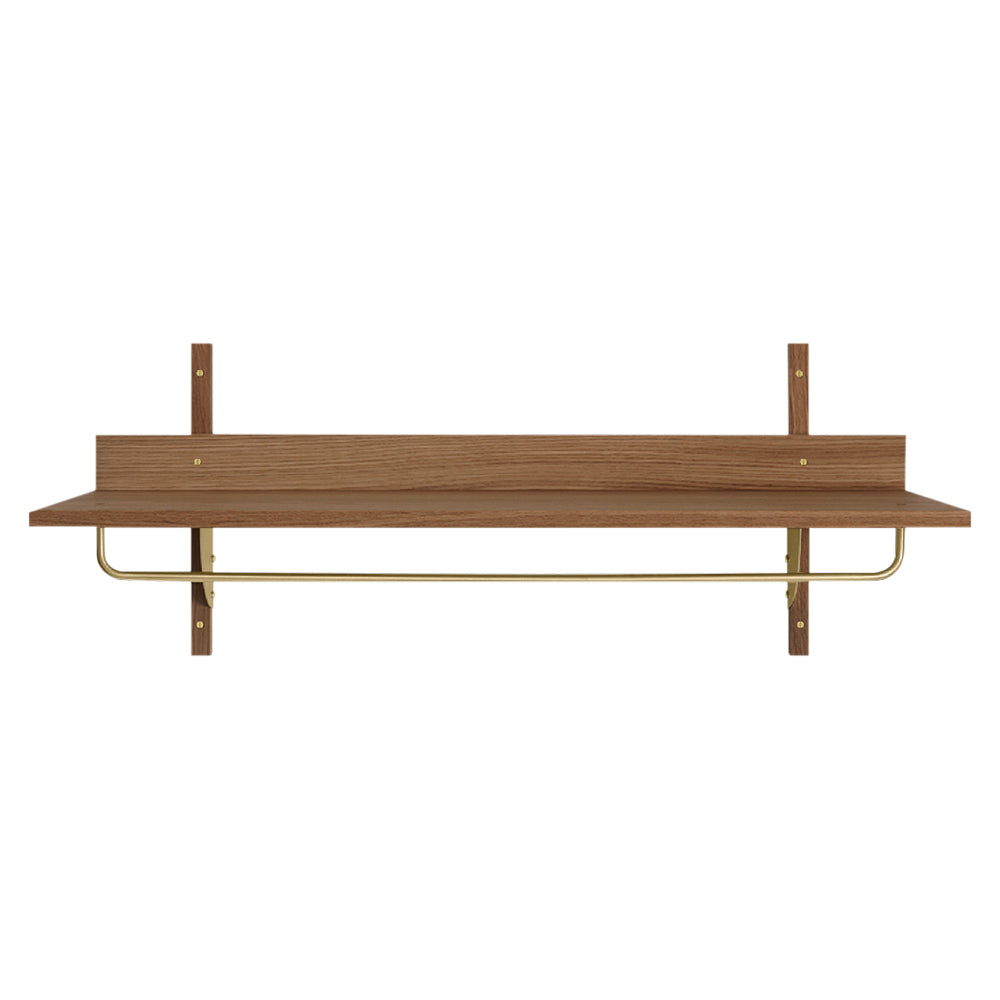 Sector Rack Shelf - Smoked Oak, Brass
