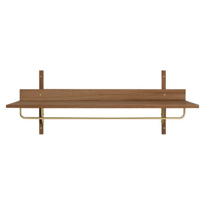 Sector Rack Shelf - Smoked Oak, Brass