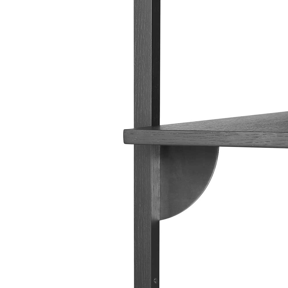 Sector Single Narrow - Black Ash, Black Brass