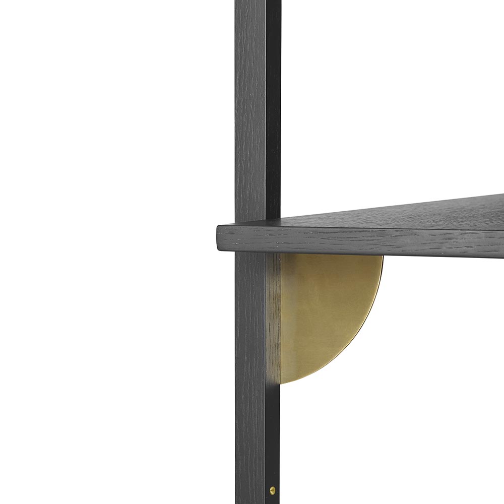 Sector Single Narrow - Black Ash, Brass
