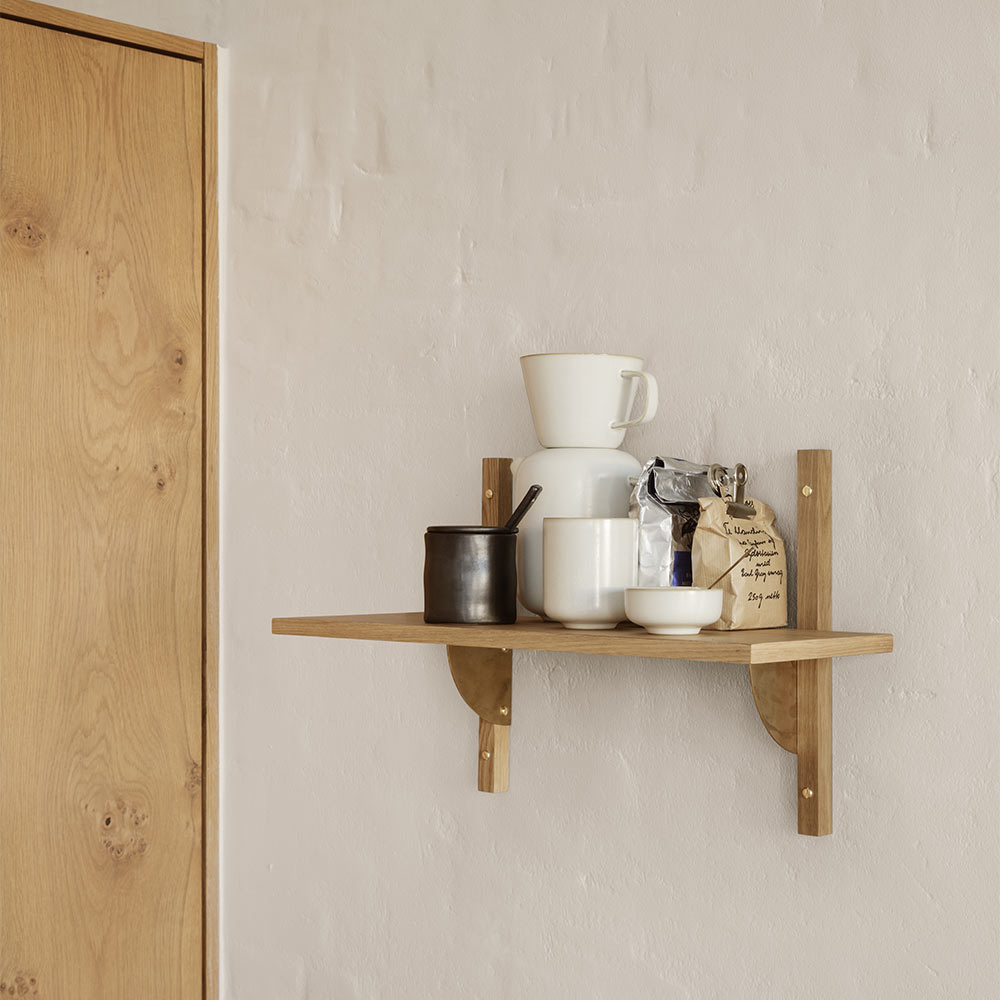 Sector Single Narrow - Oak, Brass