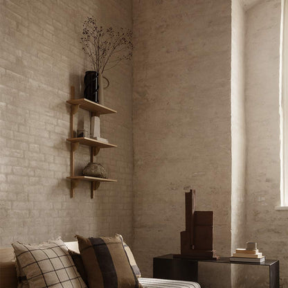 Sector Triple Narrow - Natural Oak, Brass