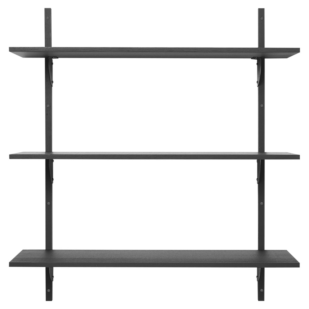 Sector Triple Wide - Black Ash, Black Brass