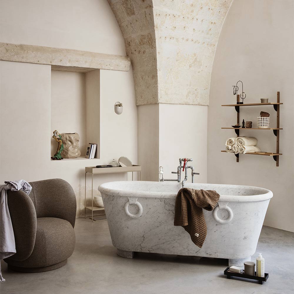 Sector Triple Wide - Natural Oak, Black Brass