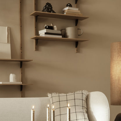 Sector Triple Wide - Natural Oak, Brass