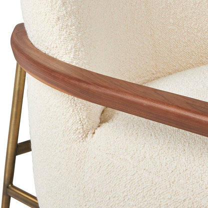 Quick Ship Sejour Fully Upholstered Lounge Chair With Armrest