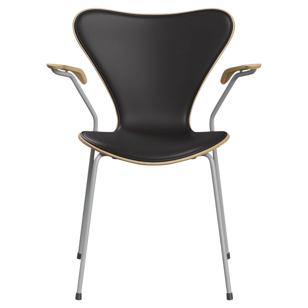 Series 7 Front Upholstered Armchair - Natural Veneer