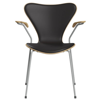 Series 7 Front Upholstered Armchair - Natural Veneer