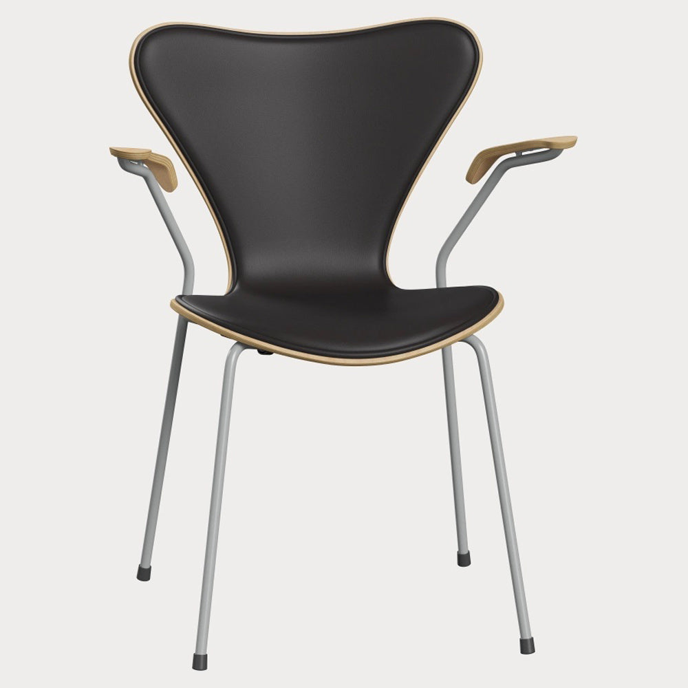 Series 7 Front Upholstered Armchair - Natural Veneer