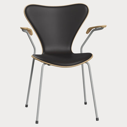 Series 7 Front Upholstered Armchair - Natural Veneer