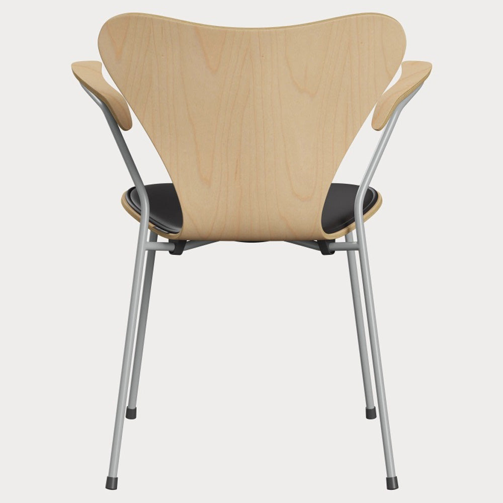 Series 7 Front Upholstered Armchair - Natural Veneer