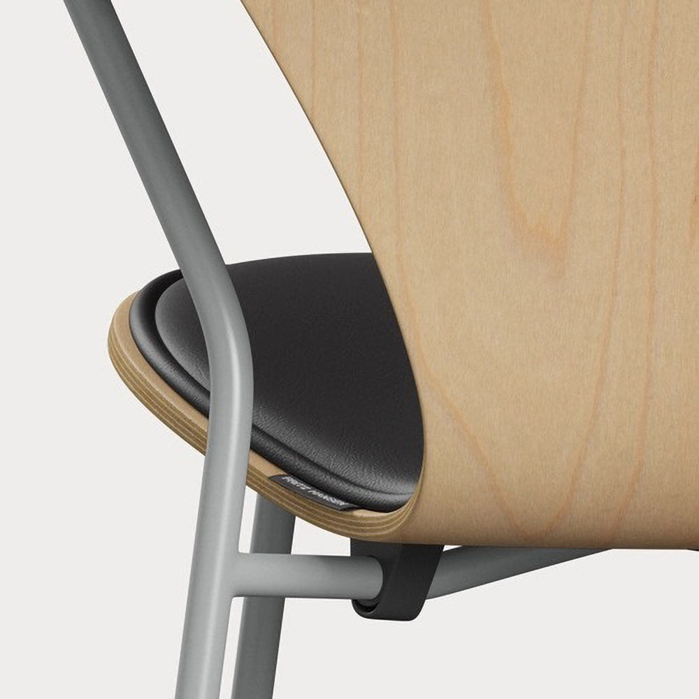 Series 7 Front Upholstered Armchair - Natural Veneer