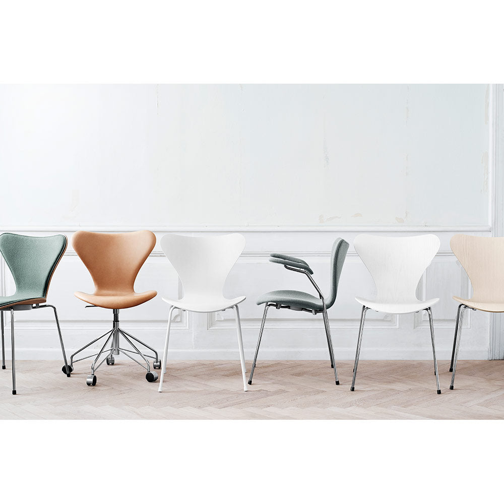 Series 7 Front Upholstered Armchair - Natural Veneer