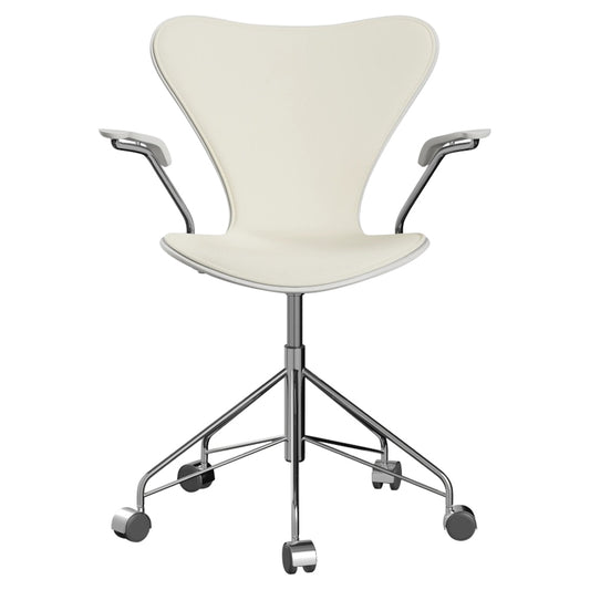 Series 7 Front Upholstered Swivel Armchair - Colored Ash