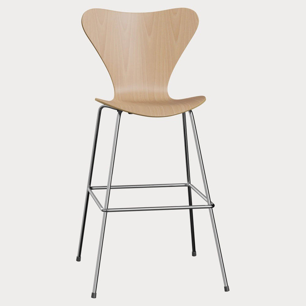 Series 7 Unupholstered Bar Counter Stool - Natural Veneer